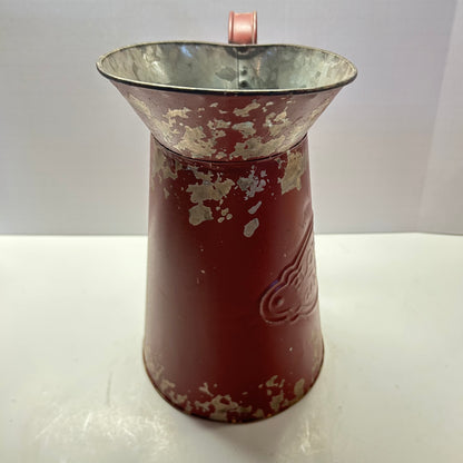 Duitsman’s Rustic Distressed Red Metal Pitcher