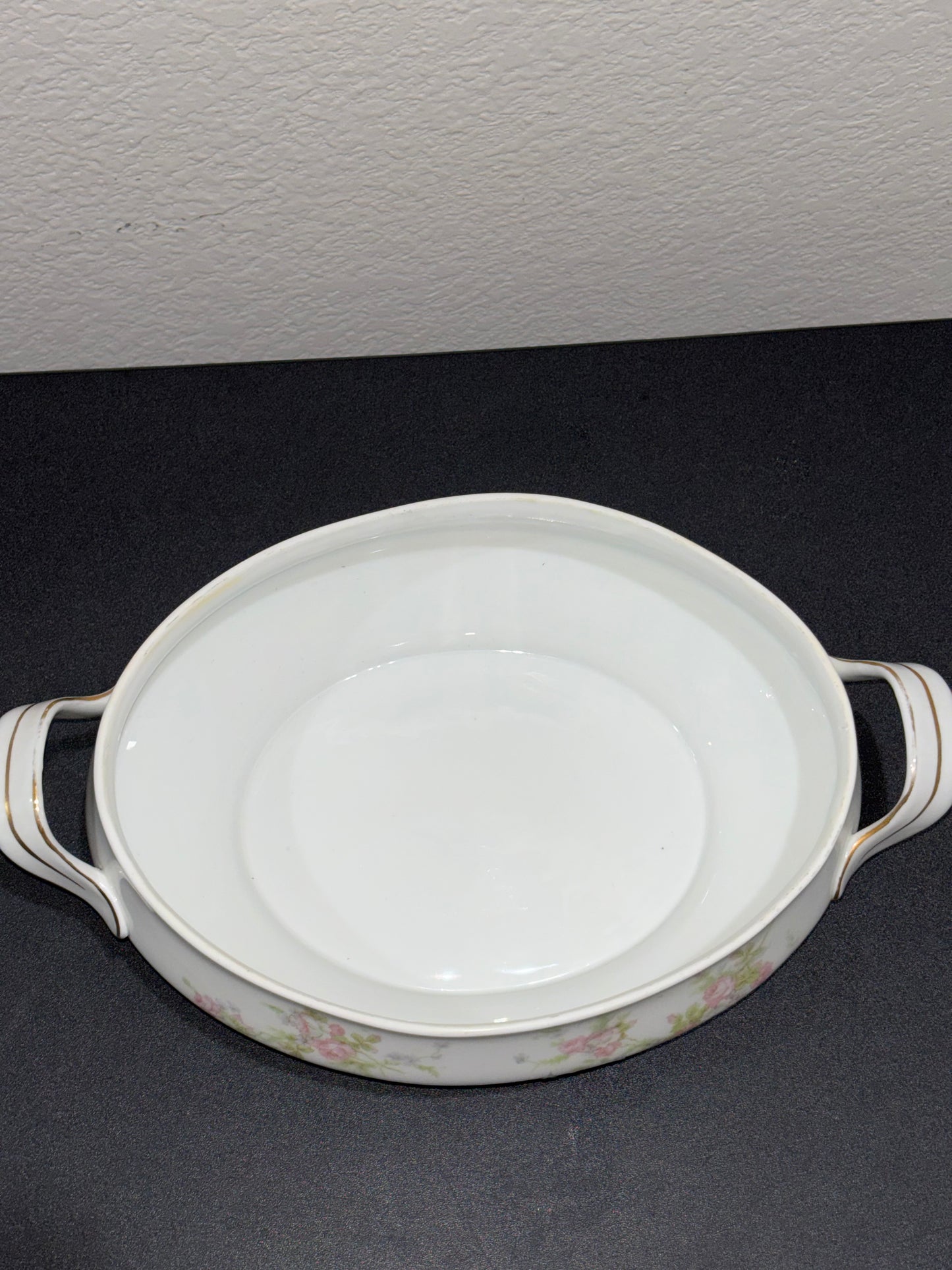 Vintage Porcelain Serving Dish with lid and handles made in Austria