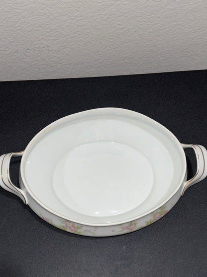 Vintage Porcelain Serving Dish with lid and handles made in Austria