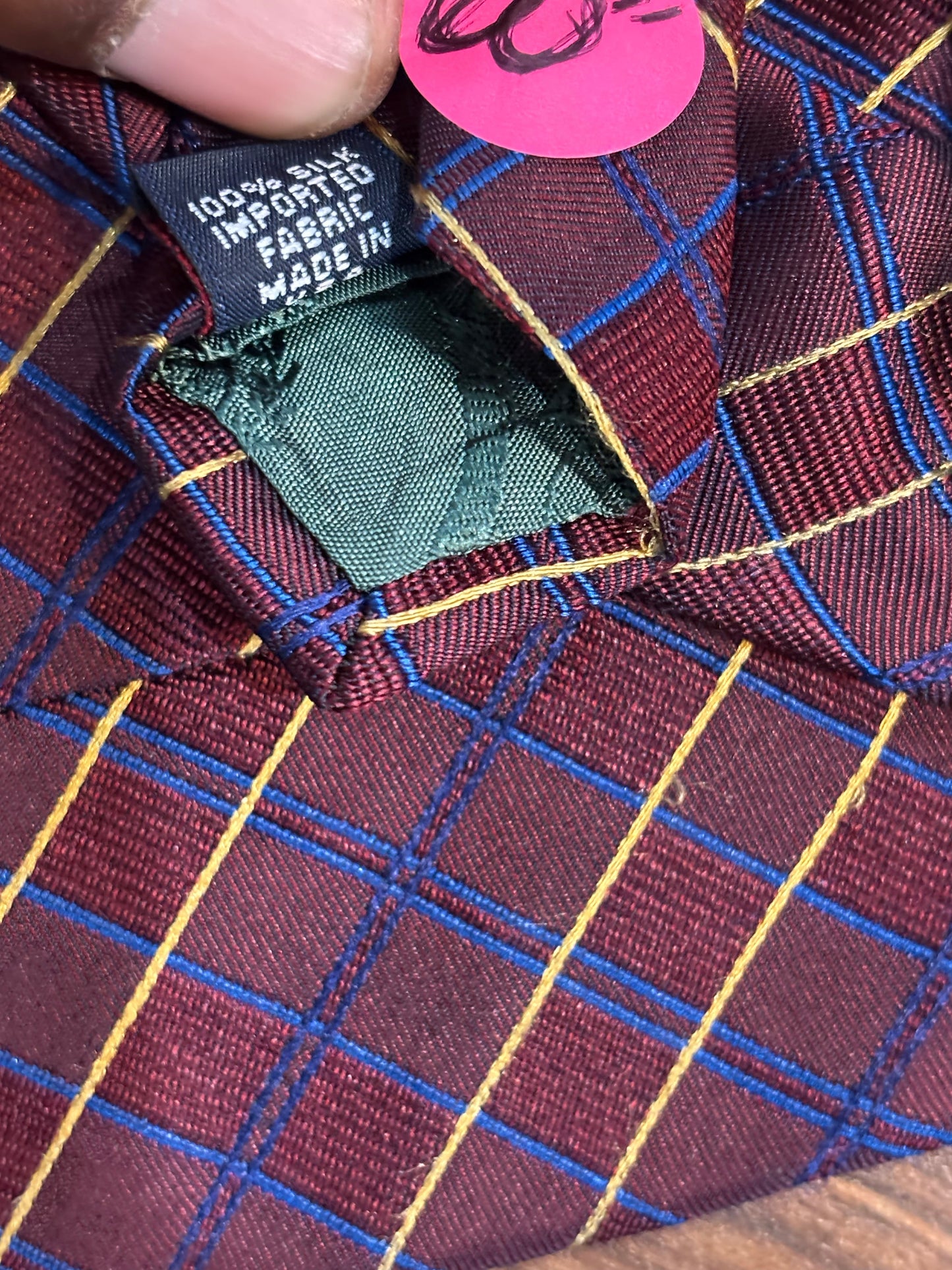 Tommy Hilfiger Red w/ Stripes Tie 100% Silk 60”