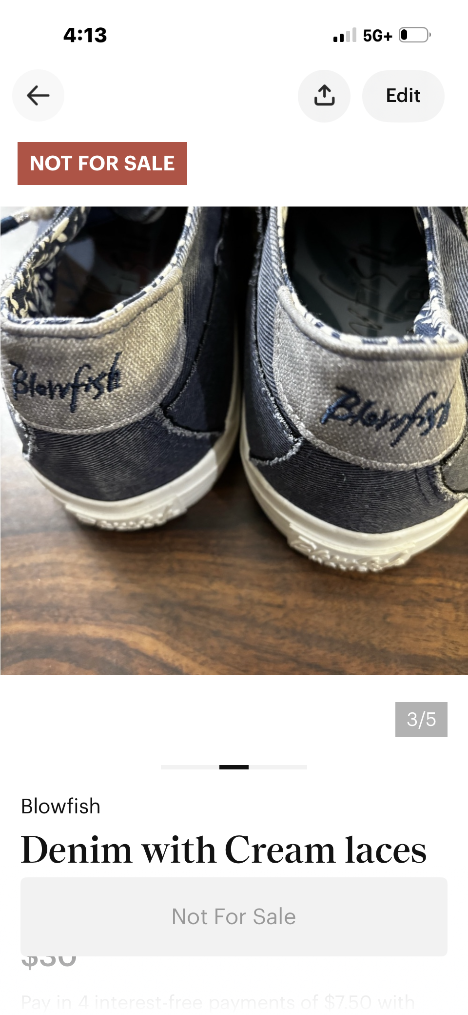 Blowfish Blue Denim Sneakers