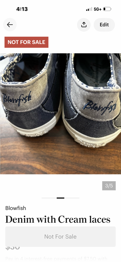 Blowfish Blue Denim Sneakers