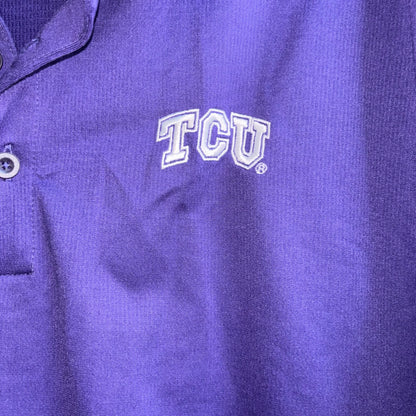 Nike Dri-Fit Purple Texas Christian University (TCU)Polo Shirt size large