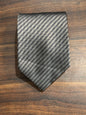 Twinhill Stain Resistant Gray Striped Tie 100% Silk 57”