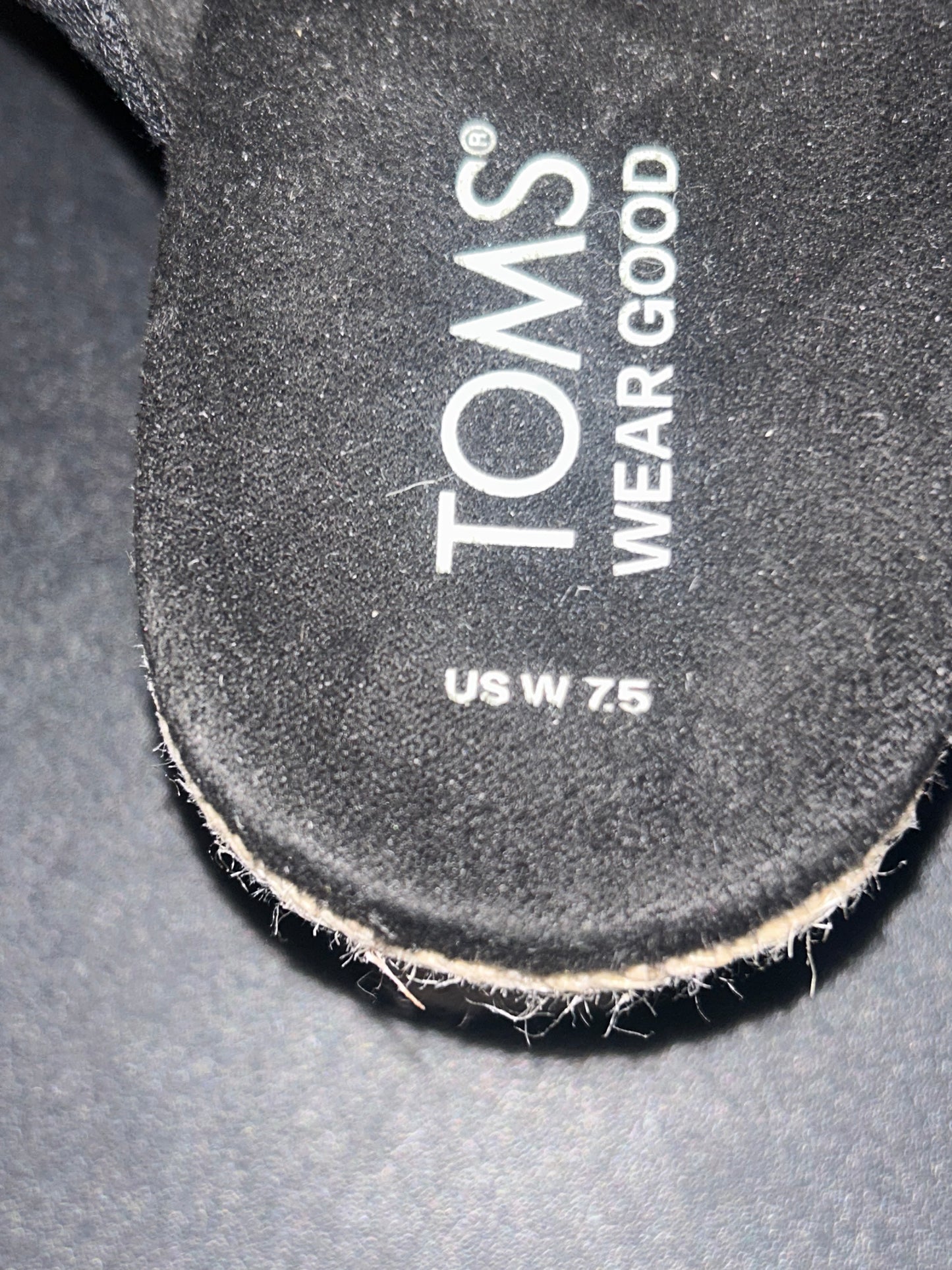 TOMS Women’s Black Wedge Espadrilles size 7.5