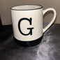 Mug White & Black with “G” Letter monogram 12oz