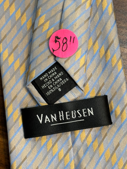 Van Heusen Multi-Colored Gray GoldTie 58” 100% Silk