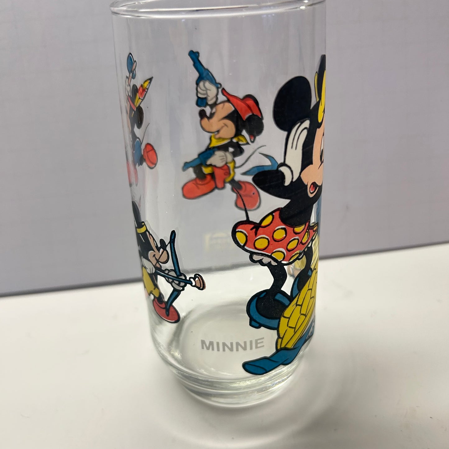 Vintage Disney Characters Micky and Friends Glasses 12oz (Set of 5)