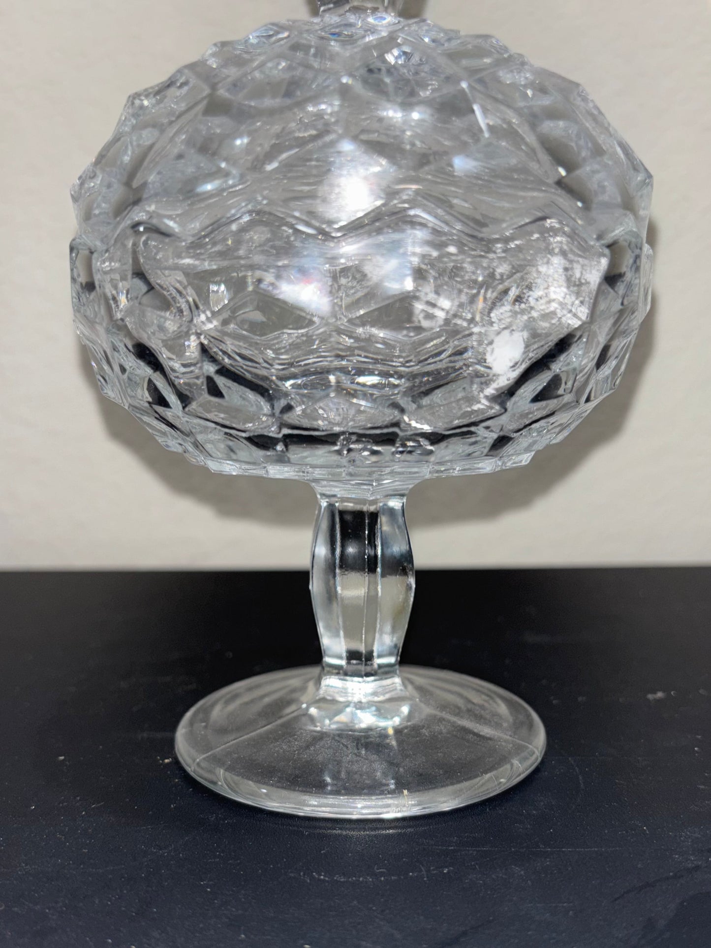 Crystal Pedestal Candy and Trinket Dish