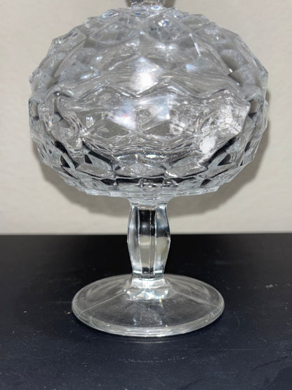 Crystal Pedestal Candy and Trinket Dish
