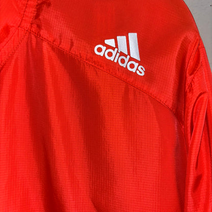 Adidas neon orange windbreaker, lightweight size XL men’s reflective