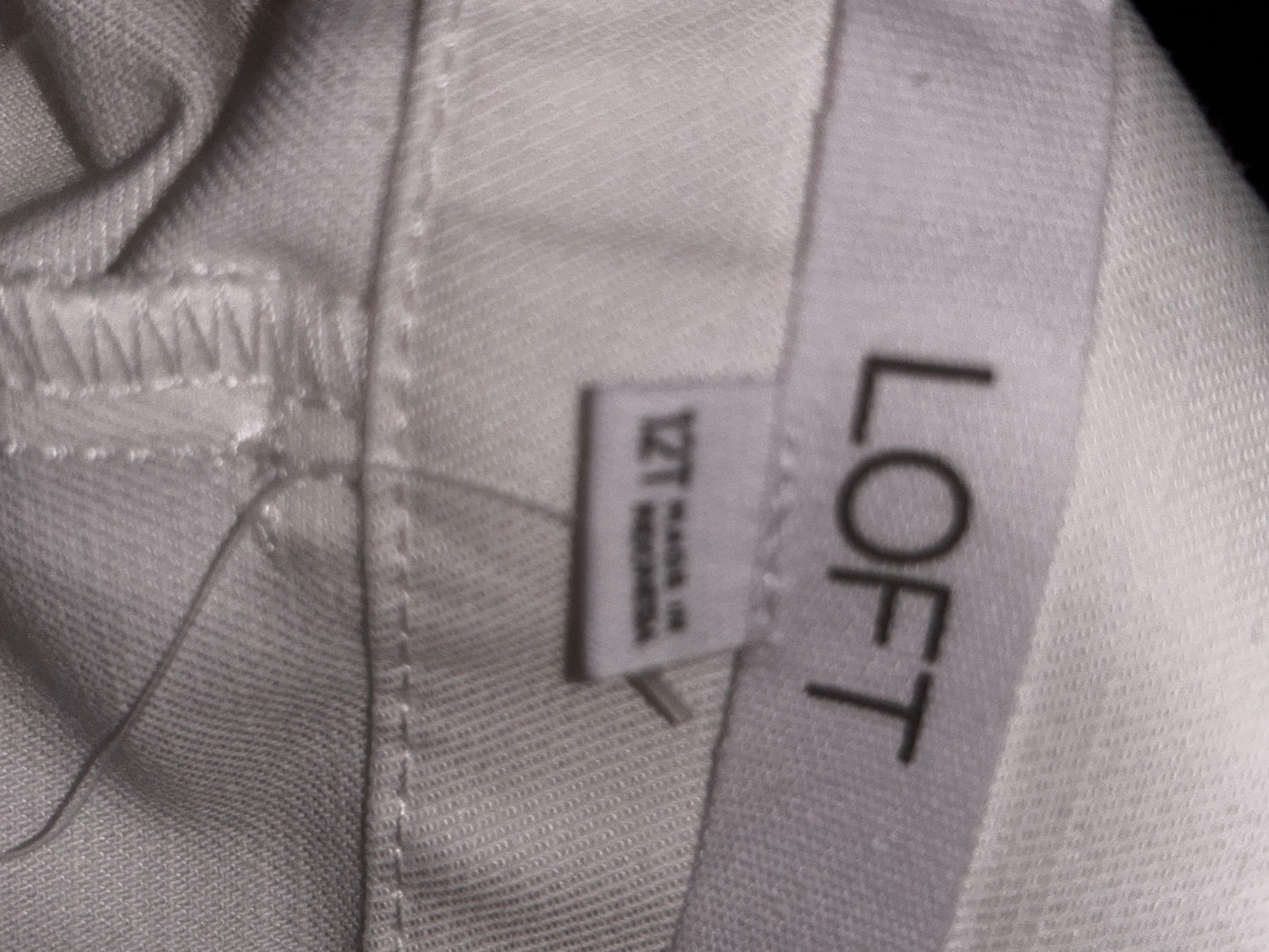 Loft white wide leg trouser pants women’s size 12 tall
