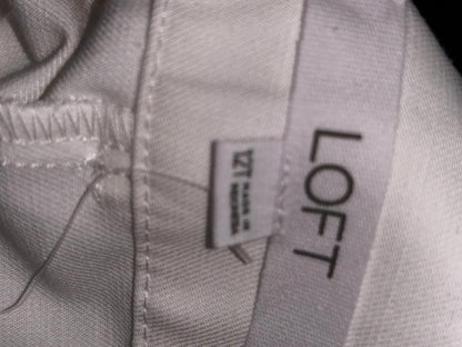 Loft white wide leg trouser pants women’s size 12 tall