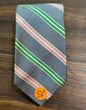 Outfitters Gray w/ Green Red Stripes Tie 100% Silk 56”
