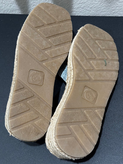 White Mountain Women’s Jean Jewel Embellished Wedge Espadrille Shoes size 8