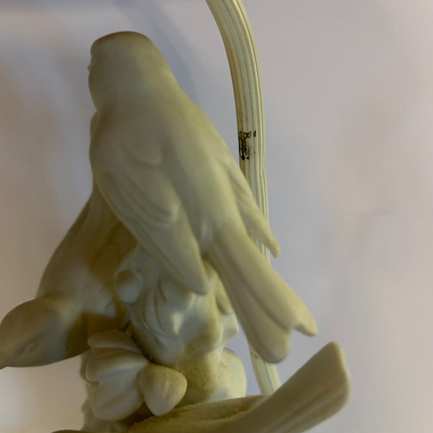 Vintage porcelain and ceramic White Bird Lamp