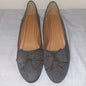 Gray women’s flats with bow design size 9.5 NWOT