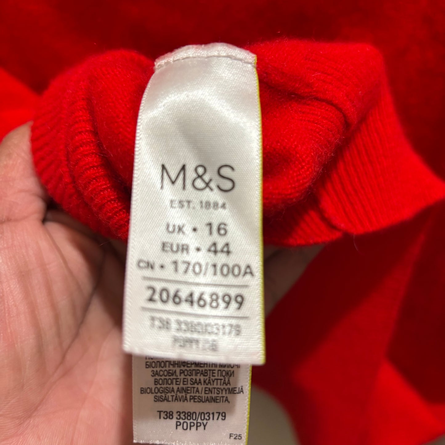 Cashmere red sweater by autograph women’s size 12