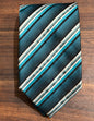 Stafford Essentials Turquoise Striped Tie 100% Polyester 59”