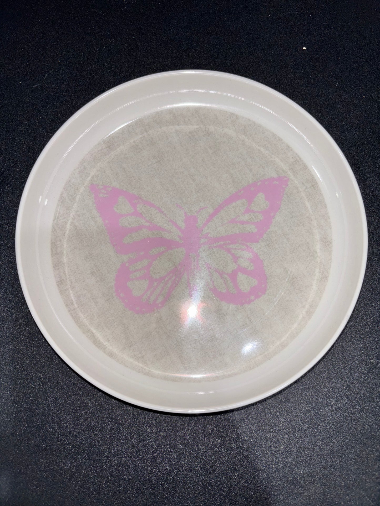 Pink Butterfly Plate ￼