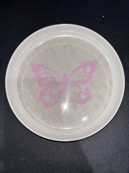 Pink Butterfly Plate ￼
