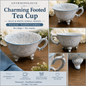 Anthropology Blue and White Footed Tea/Coffee Cup