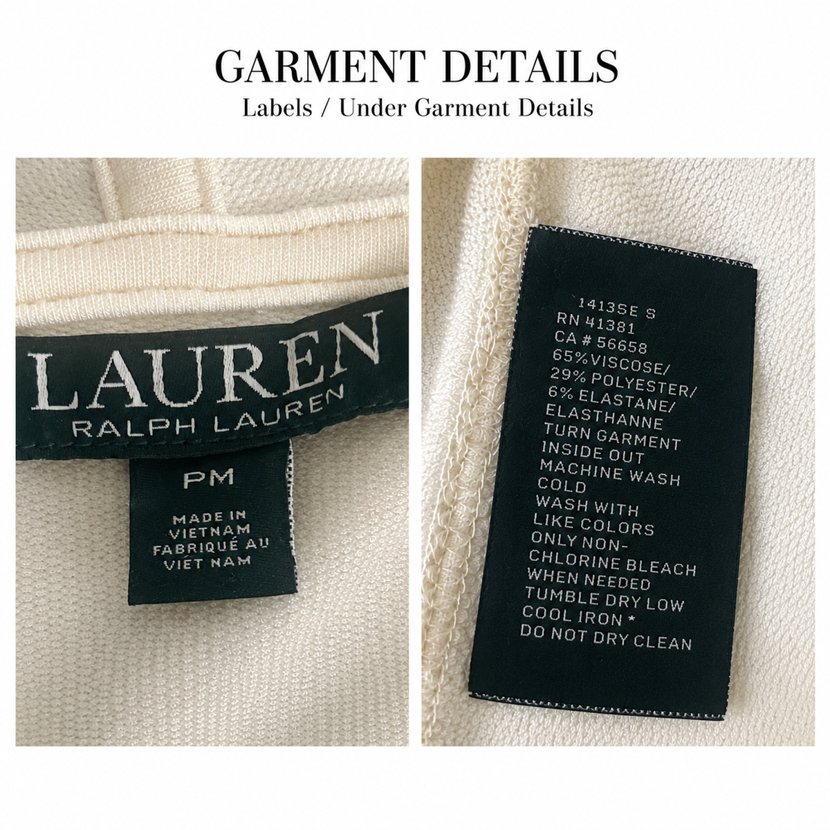 Lauren Ralph Lauren Women’s PM Cream Draped Open Front Cardigan Sweater