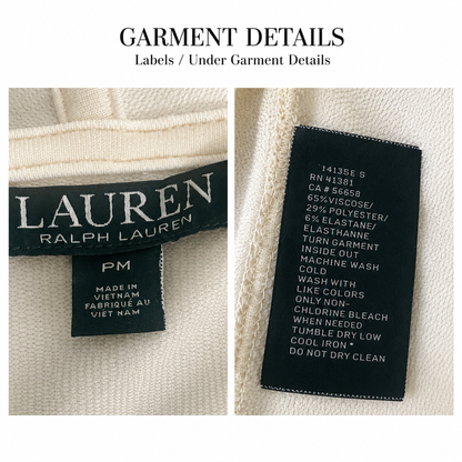 Lauren Ralph Lauren Women’s PM Cream Draped Open Front Cardigan Sweater