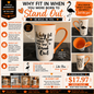 Mug White, Orange and Gold Flamingo “Why Fit In When You Were Born To Stand Out”