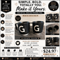 Ceramic Mugs Black w/  monogram “G” set of 2