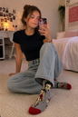 Betty Boo Socks and decorative brooch pin