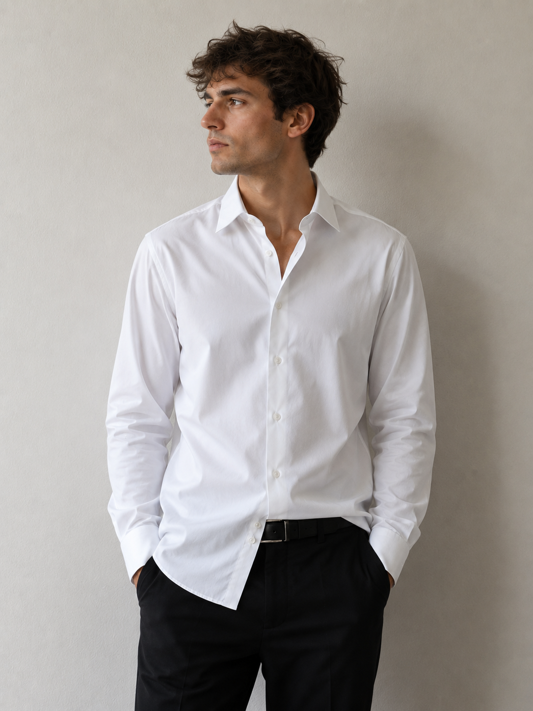 Haggar White Mens Button Down long sleeve shirt (NWT)