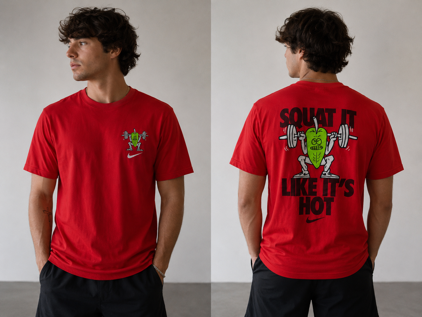 The Nike Tee “squat it like it’s hot” Red T-shirt size medium