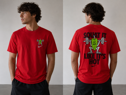 The Nike Tee “squat it like it’s hot” Red T-shirt size medium