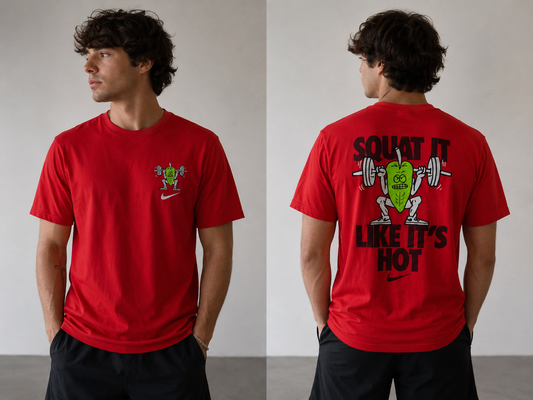 The Nike Tee “squat it like it’s hot” Red T-shirt size medium