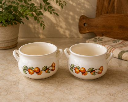 Lenox Orchard Pear Collection Double Handed Soup Bowls (Set of 2)