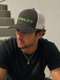 Oakley Gray and Lime Green Adjustable Hat