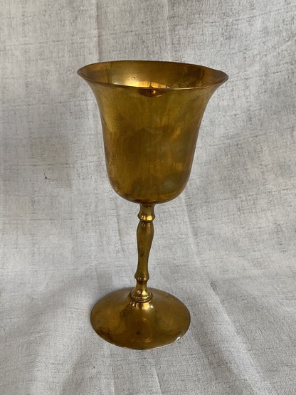 Vintage Brass Leonard EPNS Stemware set of 2