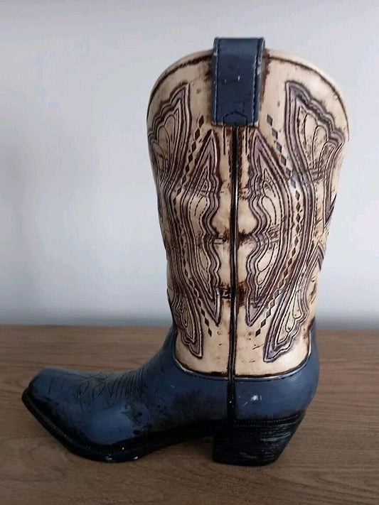 Western Boot Vase/Decor 9”