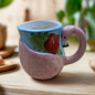 Pink Flamingo and Flower Mug