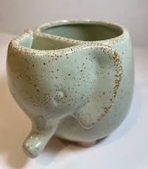 Elephant Raised Trunk and Pedestal Footed Mug