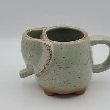Elephant Raised Trunk and Pedestal Footed Mug