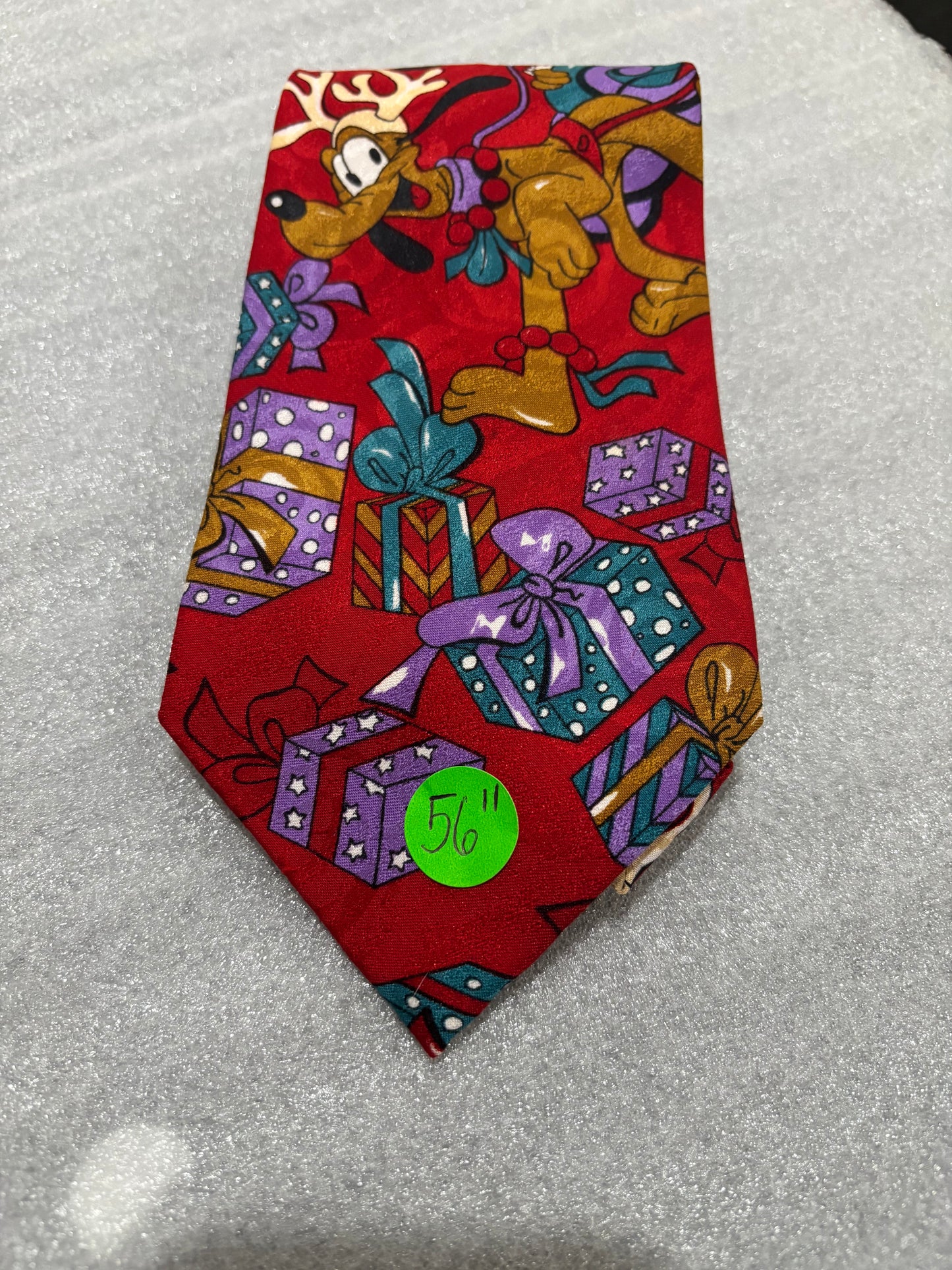 Disney Mickey Minnie & Pluto Christmas Tie