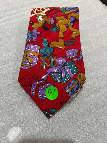 Disney Mickey Minnie & Pluto Christmas Tie