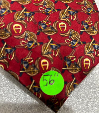 Elienne Aigner Red 100% Silk Tie