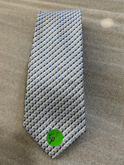 Light Blue with stripe design Tie 100% Polyester 56In