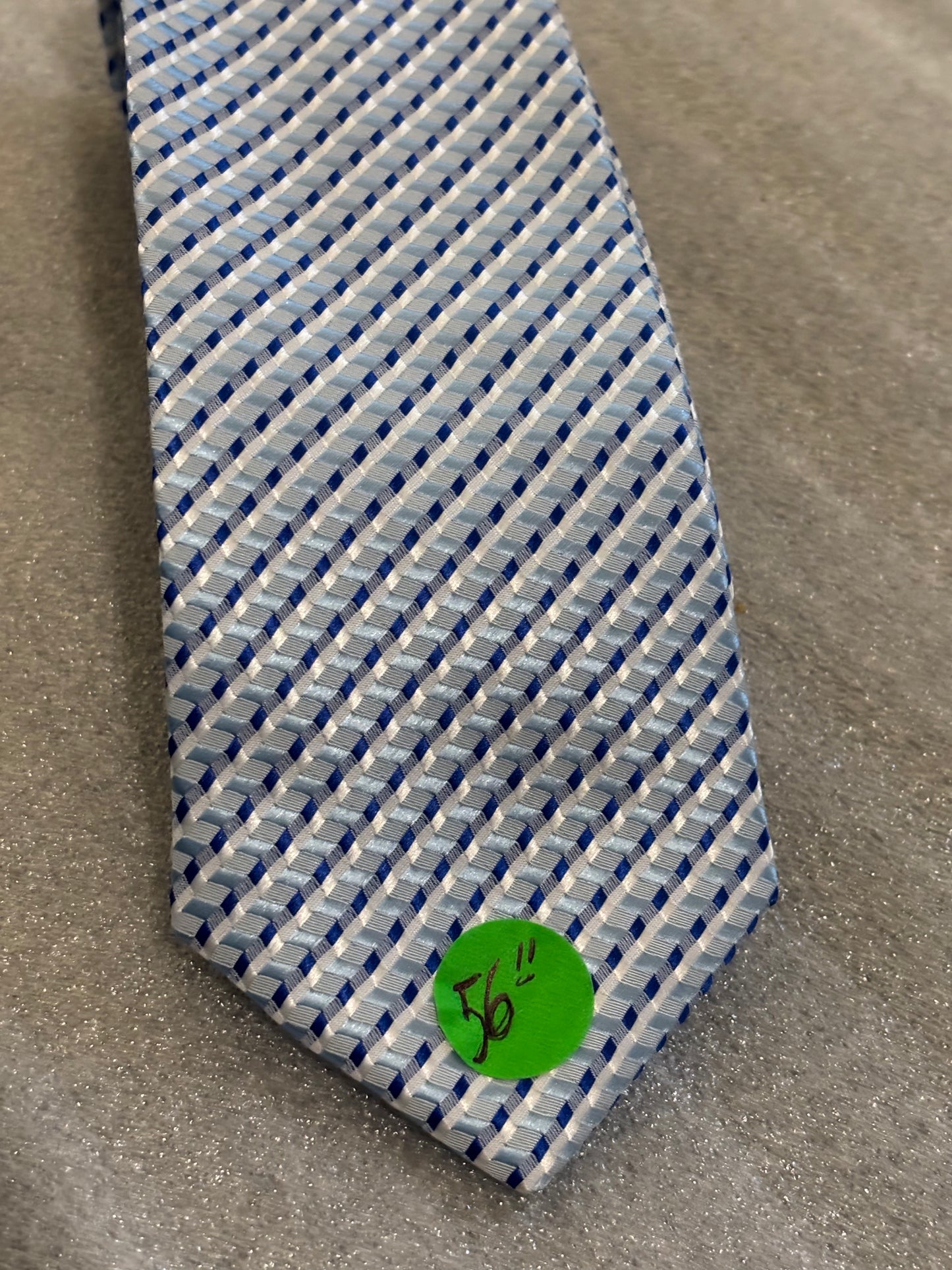 Light Blue with stripe design Tie 100% Polyester 56In