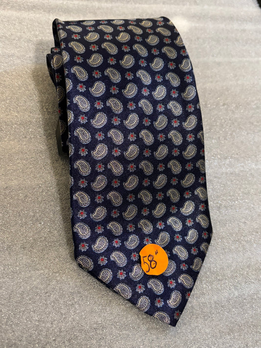 Gold City Handmade Silk Blue Bandana Tie 58in