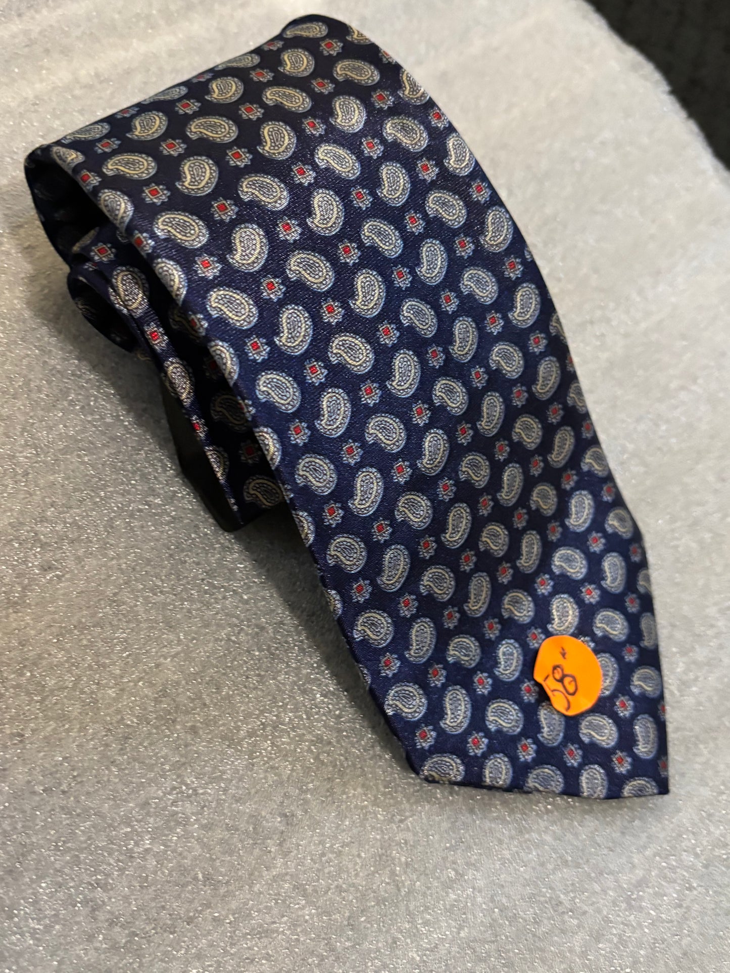 Gold City Handmade Silk Blue Bandana Tie 58in