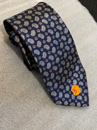 Gold City Handmade Silk Blue Bandana Tie 58in